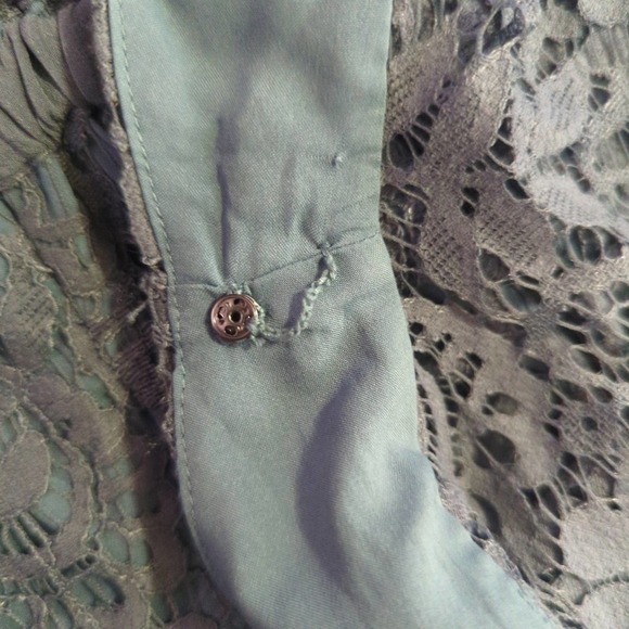 Madewell Blue Lace Lined Flutter Sleeve Mini‎ Dress V Neck Women’s 2 - Picture 12 of 14